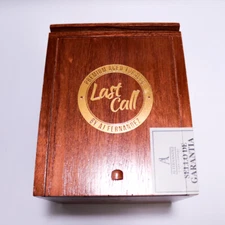Last Call Pequenas Puros Empty Wood Cigar Box 6.25" x 5" x 4.5"