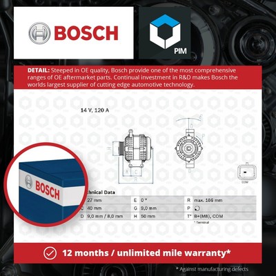 Alternator fits CITROEN Bosch V75764218002 V75769218003 V758575180 V75857518000