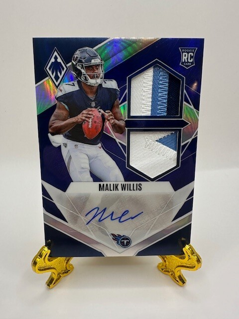 2022 Panini Phoenix Malik Willis #RAD-MW RC 3 Color Patch Auto /15 Titans RPA