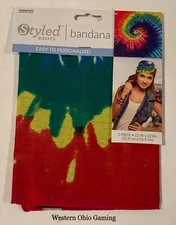 Styled Basics Multicolored Bandana NEW Tie Dye Style