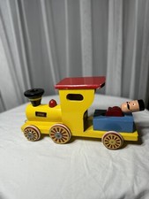 Brio vintage Wooden Musical pull along train original 70s READ