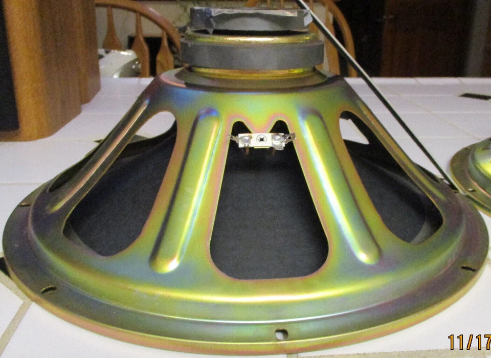 Woofer JVC 15" T38PL01A6 clasificado 8 Ohm 200Wp - mide ~5.7R 2.1mH SP-7700 tirones Foto 3 de 4