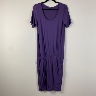 tall bodycon dress Long Sally Ruched Short Sleeve Scoop Neck Womens M Purple sequin cocktail with feathers by Alyce Paris 2023 Bridesmaid dresses for muslim Trouser Inseam:W28 L30 Crew neck for a