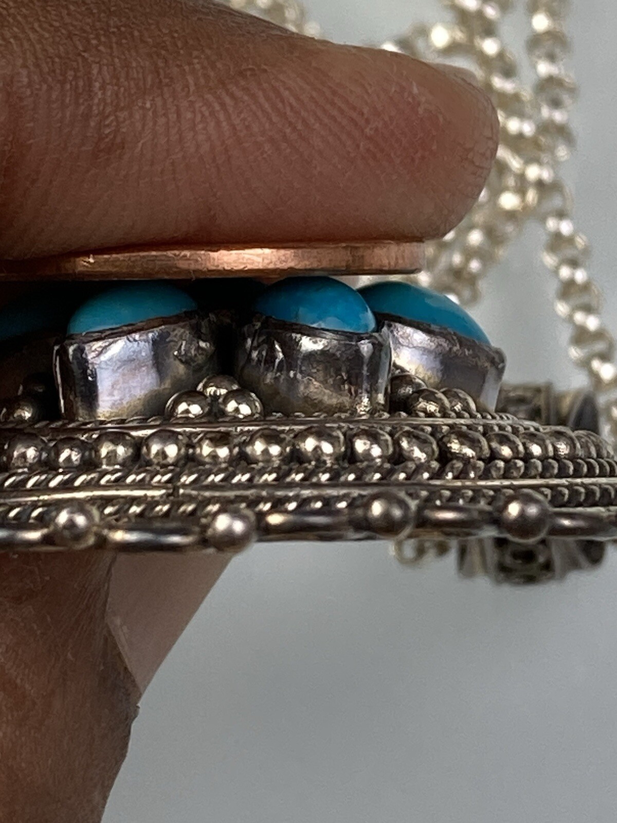 Sterling 925 Solid Silver Natural Turquoise Penda… - image 14