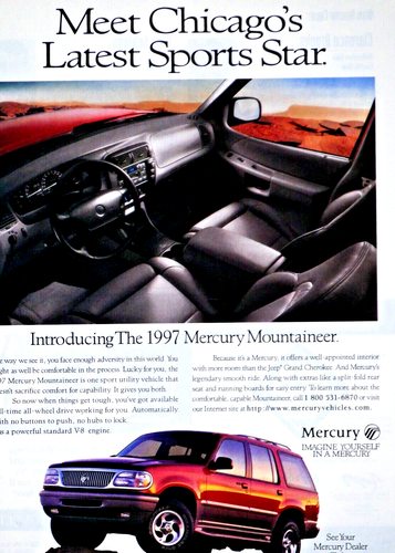 1997 Mercury Mountaineer Chicago Area Vintage Original Print Ad 8.5 x 11 - Picture 2 of 2