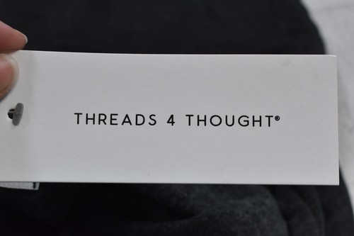Felpa con cappuccio Threads 4 Thought uomo grigia manica lunga coulisse S - Foto 9 di 12