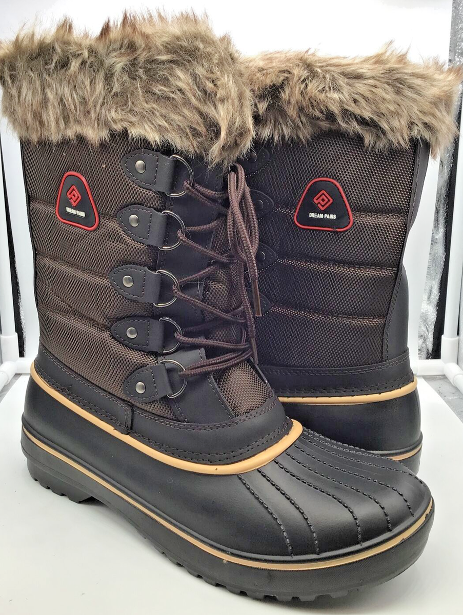 DREAM PAIRS Women Winter Mid Calf Boots Waterproof Snow Boots Size