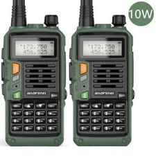 2X BAOFENG TRI-BAND WALKIE TALKIE TWO WAY RADIO FM HAM LONG RANGE RADIOS 2800MAH