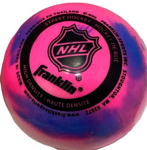 Franklin Sports Street Hockey Ball Outdoor Nhl Hockey Pink Low Bounce - Picture 1 of 5