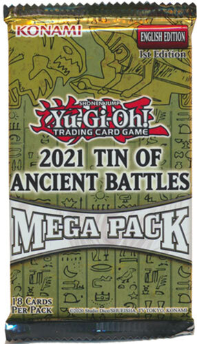 Yu-Gi-Oh Cards - 2021 Tin of Ancient Battles - MEGA PACK (18 cards) - Sealed