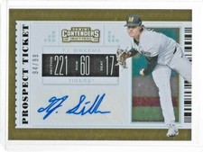 2019 Contenders Draft Picks Ticket Autographs Prospect #31 T.J. Sikkema /99 Gold