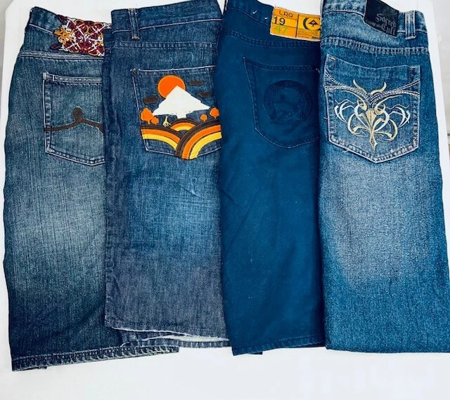(3) VGT. LRG Shorts Mens Blue Denim: Sz. 34, 36, 38 & Sacred Cult Embroided Sz40 - Image 4 of 4