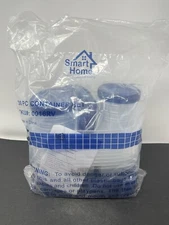 Smart Home 30pc Plastic Food Storage Container Set Blue Clear