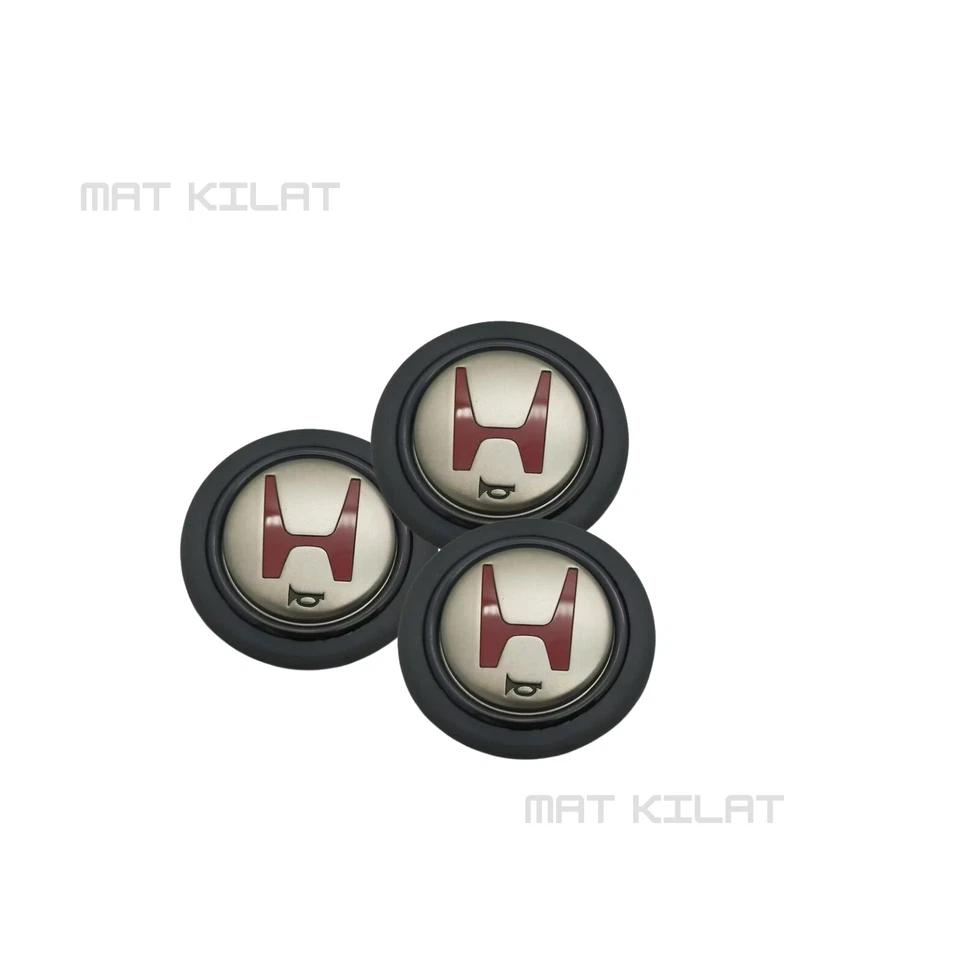 Botón de bocina JDM rojo para volante Momo para Honda NSX s2000 civic Foto 3 de 4