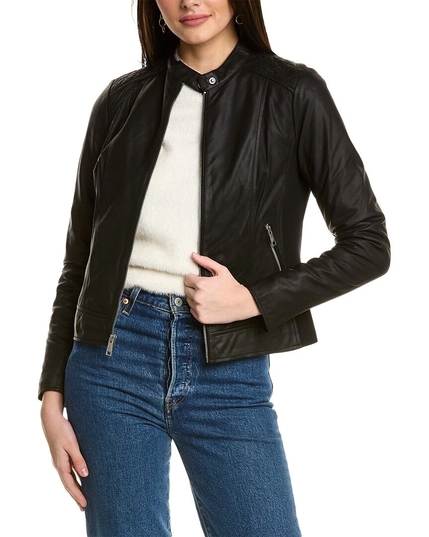 Marc new york feather leather moto jacket cheap