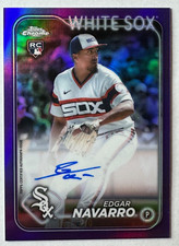 - Edgar Navarro -  157/250 purple refractor Rookie Auto 2024 topps chrome