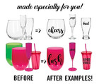Personalized Cup Glass Stemless Wine Beer Champagne Mug Tumbler Barbie Party MTO — photo 1