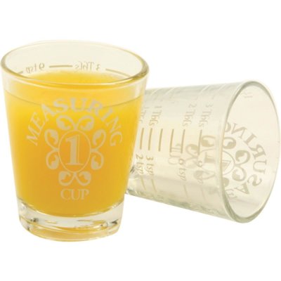 1.5 oz Bar & Kitchen PROFESSIONAL MEASURING GLASS Cup Jigger Shot Multi Tool