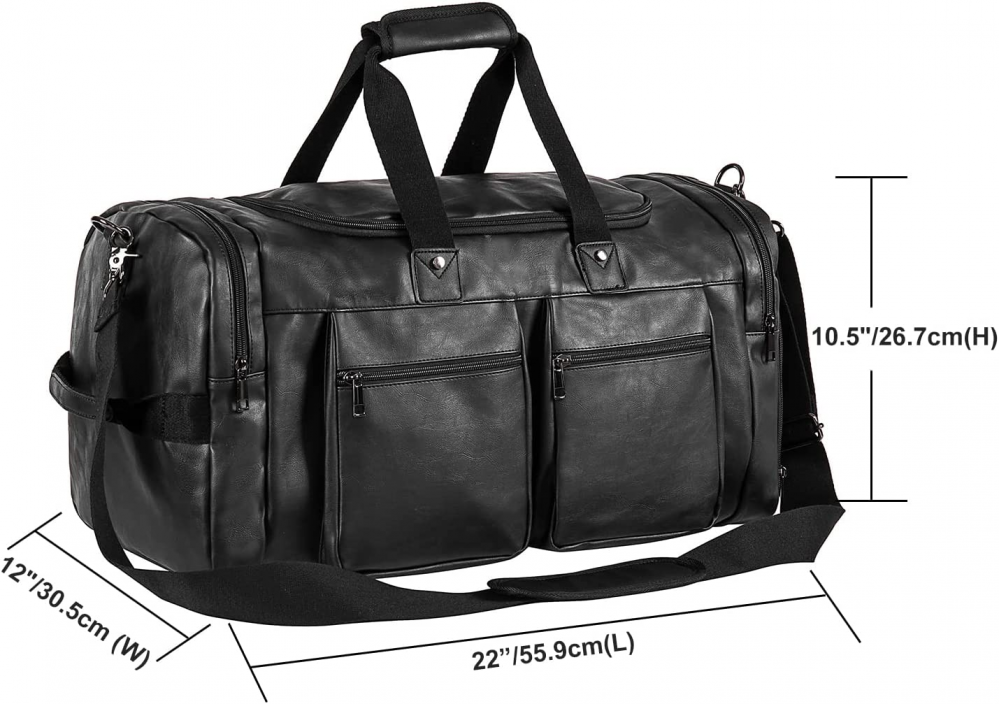 Duffle Bag Backpack， Waterproof Duffel Leather Gym Backpack for [T