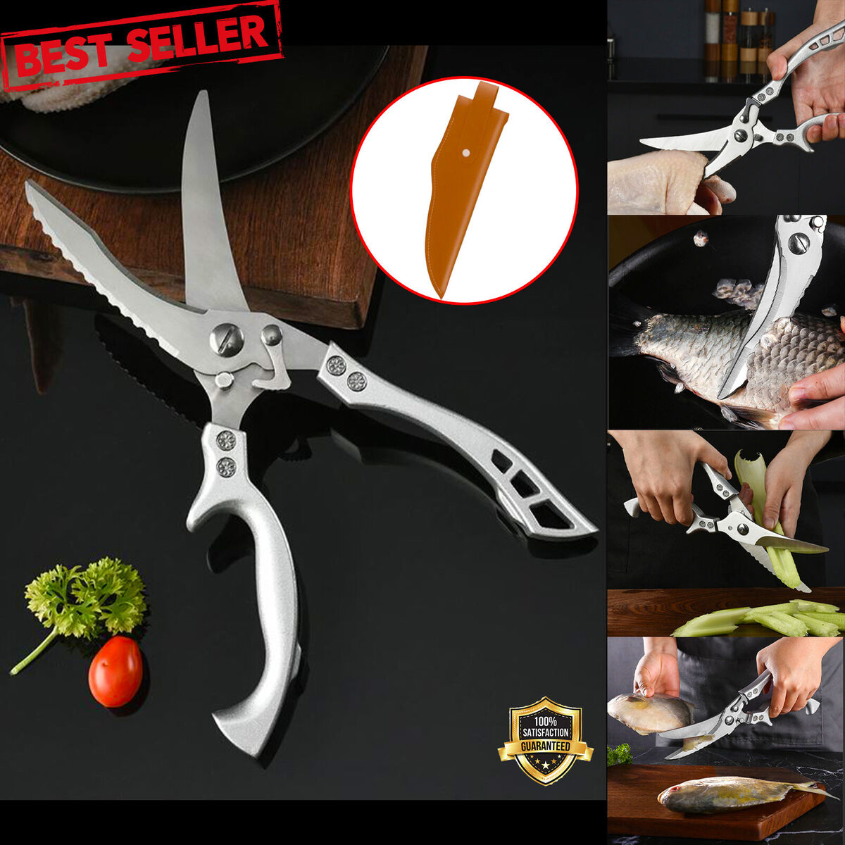 Kitchen Chicken Bone Scissors 2023 Stainless Steel Shears Fish