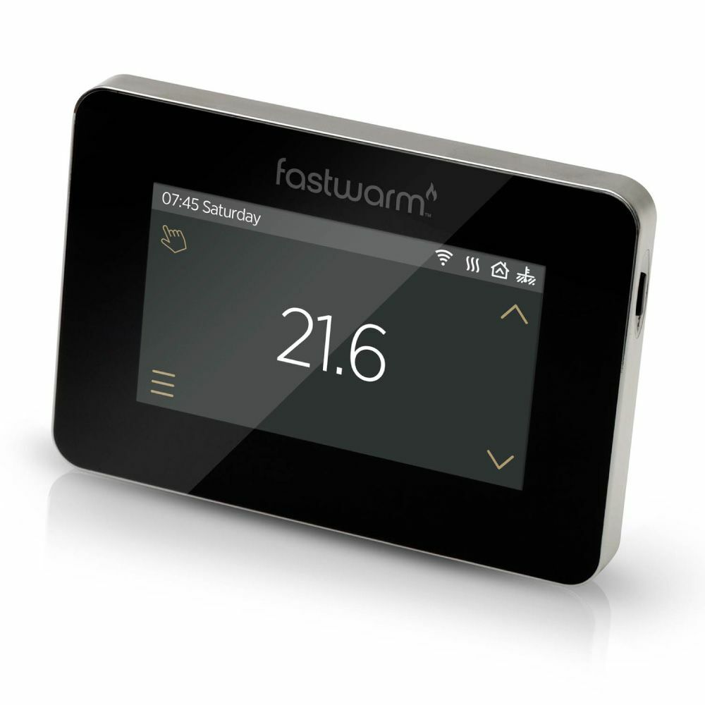 Fastwarm Touchscreen Thermostat - BLACK (16amp)