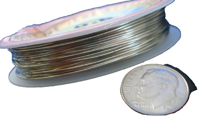 Wire for jewelry .6mm Silver plated copper round wire 22ga create PW019
