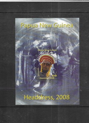 PAPUA NEW GUINEA 2008. HEADDRESSES. MINI SHEET. K 10 MINT FULL GUM. AS PER SCAN.