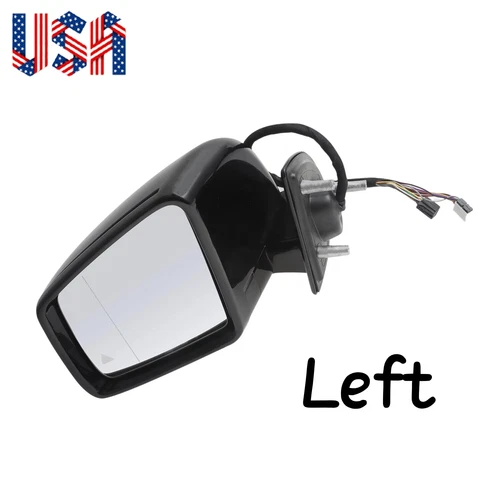 Black Driver Side Car Side Door W/Blind Spot for Mercedes Benz ML350 2011 - 2012