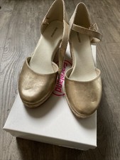 Graceland Keilsandalette 38 Gold Top Zustand 