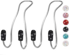 Car Headrest Hooks 2 Pack , Car Bag Hooks, Car Hook for Purses and Bags -Black