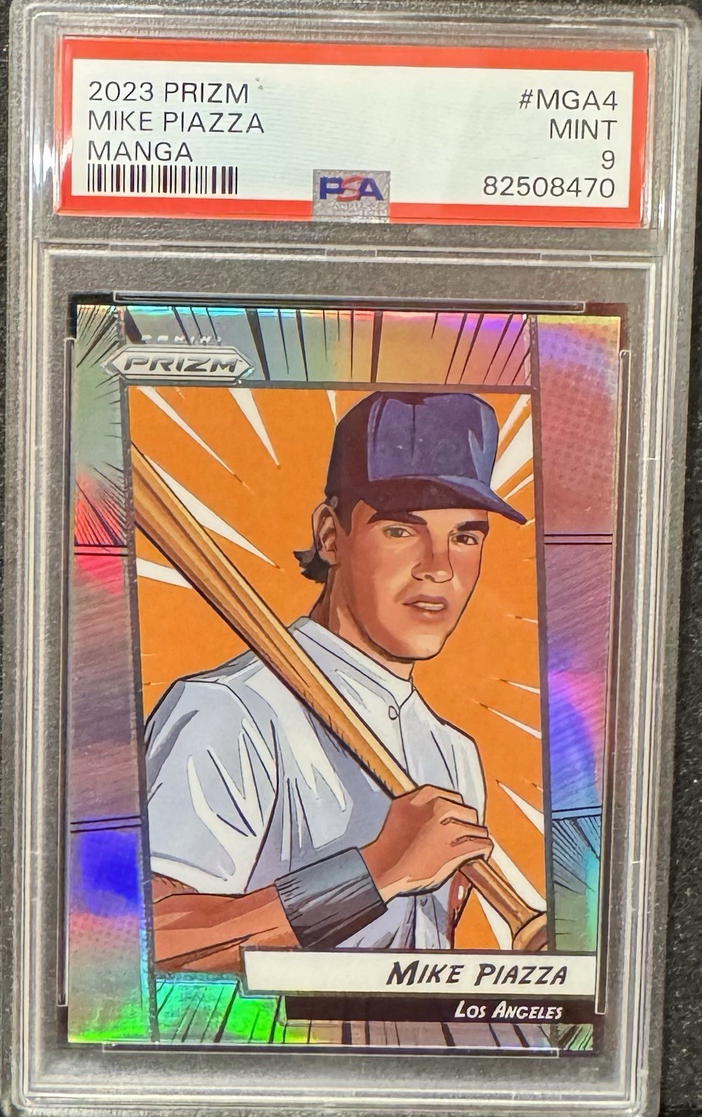 2023 Prizm Manga Mike Piazza #MGA4 PSA 9 Los Angeles Dodgers SSP