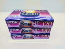 3X TDK 120MP 8mm P6-120MP Camcorder Video Tapes NEW  SEALED