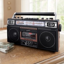 Supersonic 4 Band Cassette Player Boombox, AM/FM/SW Radio with MP3 Playback
