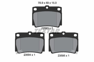 TEXTAR 2359301 Bremsbelagsatz Scheibenbremse für Mitsubishi