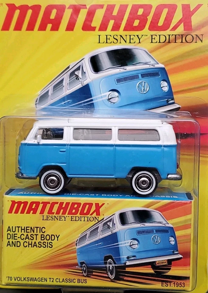 Matchbox Lesney Edition Series Blue '70 Volkswagen T2 Classic Bus  - Image 2 of 4