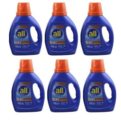 6 All Liquid Laundry Detergent, Sunshine Fresh Scent OXI + Odor Lifter 36 oz 