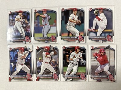 2025 Bowman Draft Cardinals RC Team Set Doyle Wetherholt Crossland Mitchell (8)