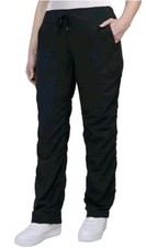 KIRKLAND SIGNATURE LADIES ACTIVE PANTS 4 WAY STRETCH FABRIC. SIDE SEAM RUCHING