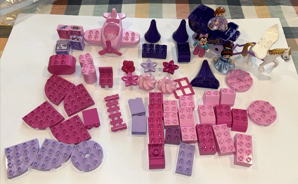 Lego Duplo Disney Princess Lot Figures Parts Blocks Horse Carriage Minnie 64pc - Image 4 of 4