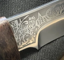 A&R Zlatoust Knife Hunting Survival Skinning  Tactical Leather Russian Knife