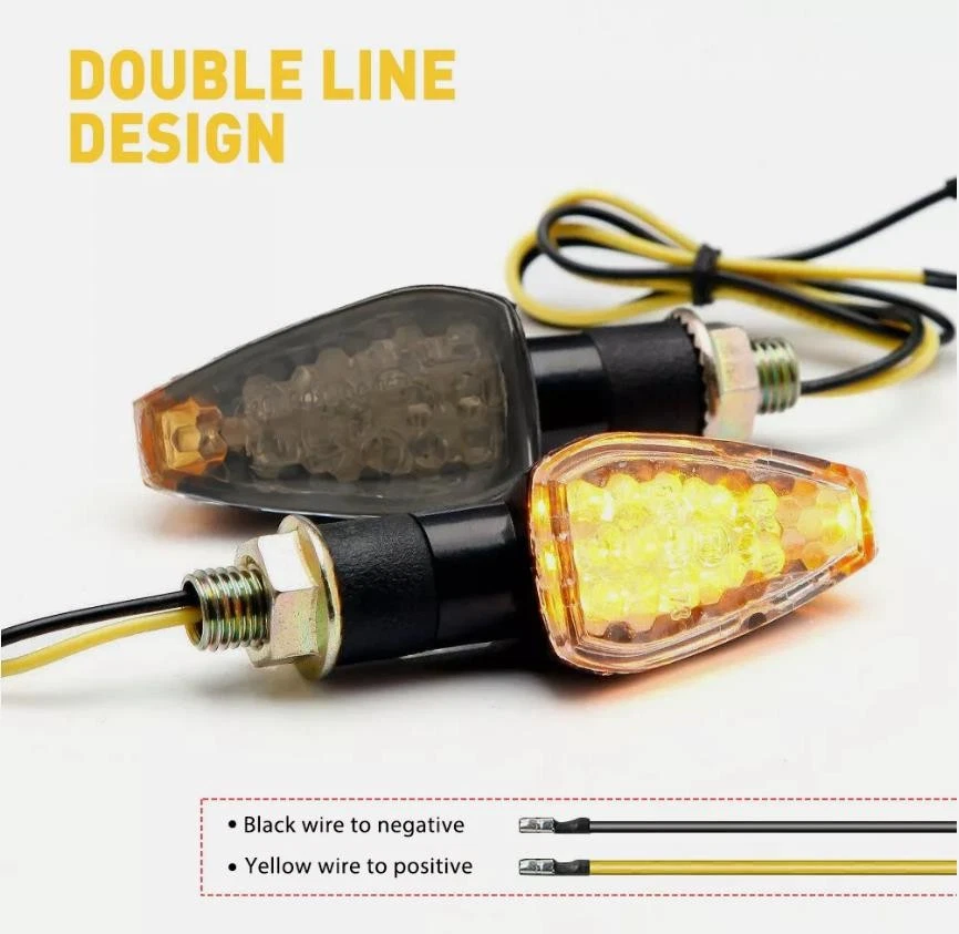 2X Mini Motocicleta LED Señales de Giro Luz Intermitente Indicador Lámpara Ámbar Universal Foto 4 de 4