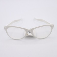 Jumbo Glasses White Frame Big Lense Clown Nerd Funny Joke Glasses