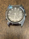 Mens Vintage 1976 Timex Viscount Gray Strata Chrome Automatic Watch—No band