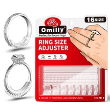 Omilly Ring Sizer Adjuster for Loose Rings, 16 Sizes Spacers  Spiral...