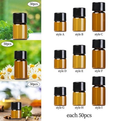 50 Stück Nachfüllbare Öle Fläschchen Halter Aufbewahrung Behälter Langlebig Reise Mini Glas