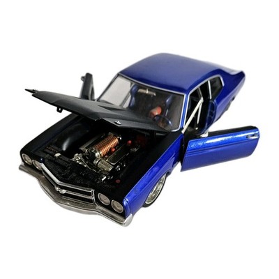 Rare Hotwheels 1:18 1970 Chevy Chevelle Team Baurtwell (Blue) Diecast