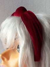 Rich Burgundy Red Velvet Headband. Adult Size. R. AL 4