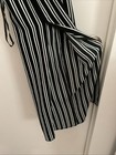 Monteau Split Wide Leg Size S Jumpsuit Dark Navy Color with White Stripes — photo 10