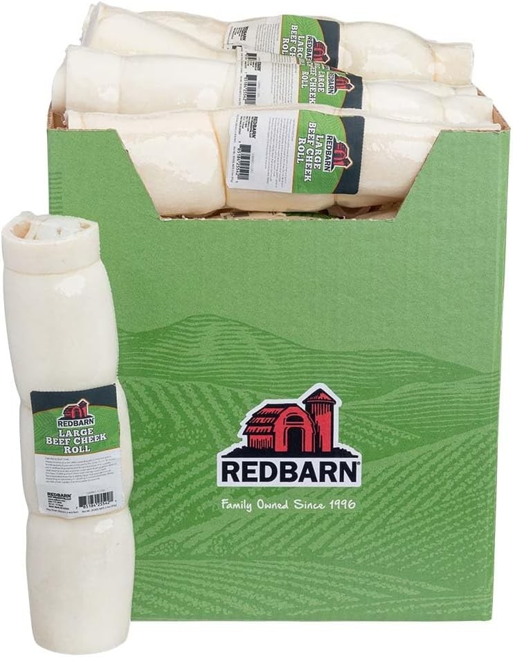 Redbarn Pet Products All-Natural Large Beef Cheek Rolls for 