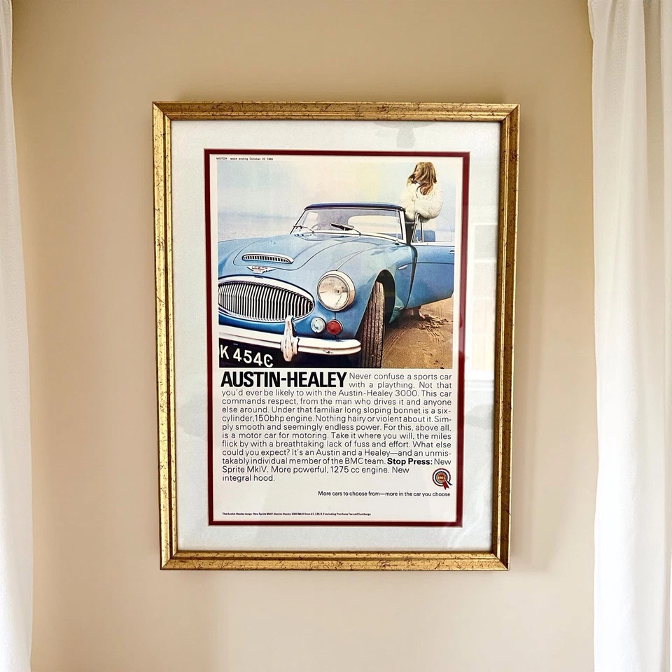 British Racing Car-Austin Healey Sprite/MK IV Vintage Advertising Giclee Prints - Image 2 of 3
